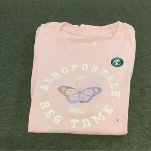 Aeropostale Butterfly Foil Graphic Tee